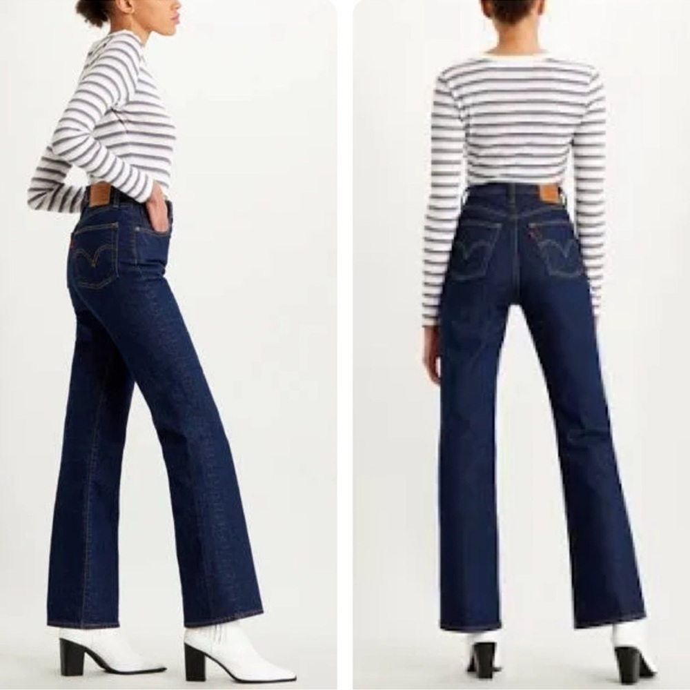 Levi's Premium RIBCAGE BOOTCUT JEANS Color: High Key - Medium Wash 28 NWT